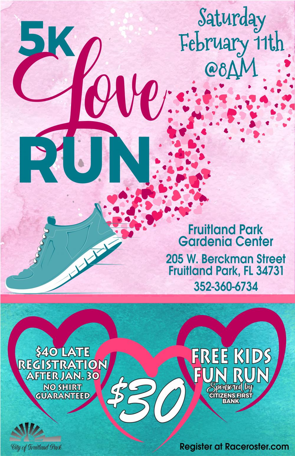 5K Love Run  City of Fruitland Park Florida